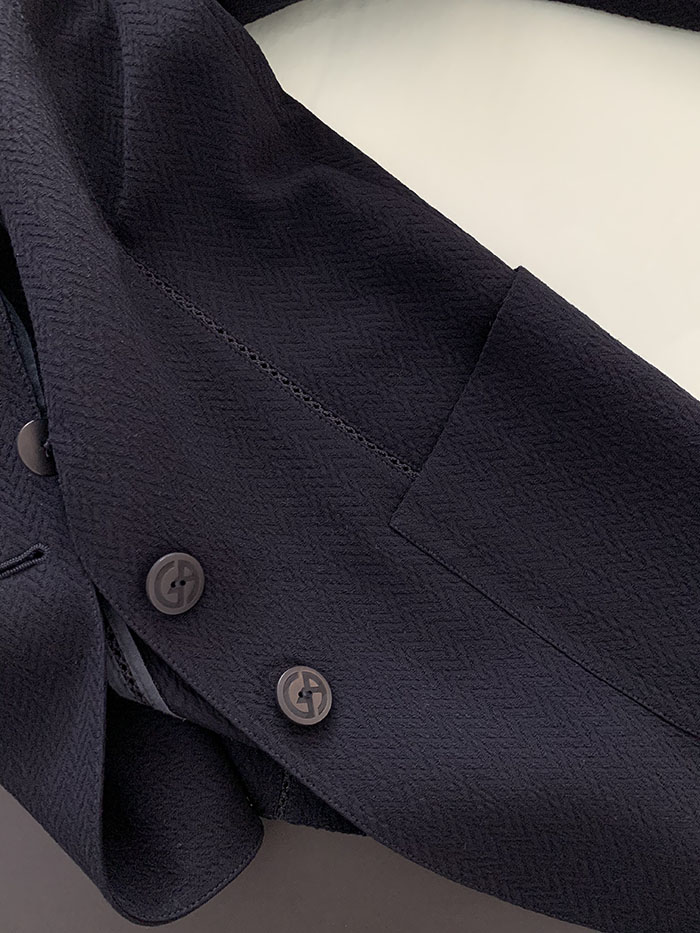 00's "Giorgio Armani" Three buttons Linen Jacket 복제