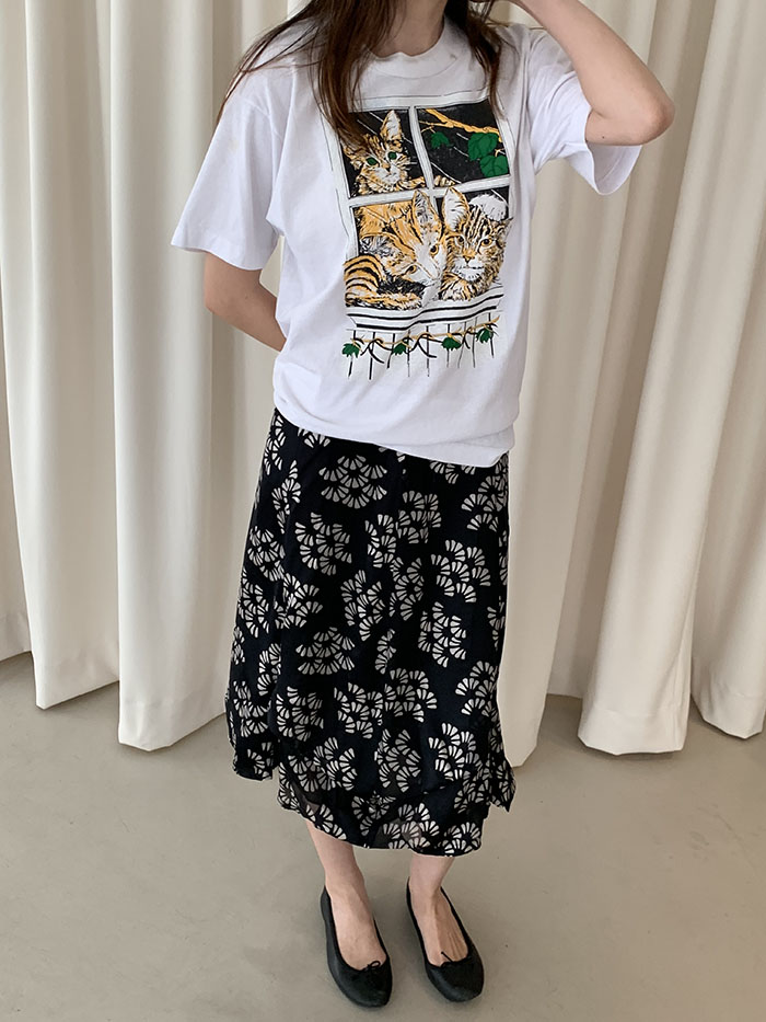 00's "Giorgio Armani" Black Skirt 복제 복제