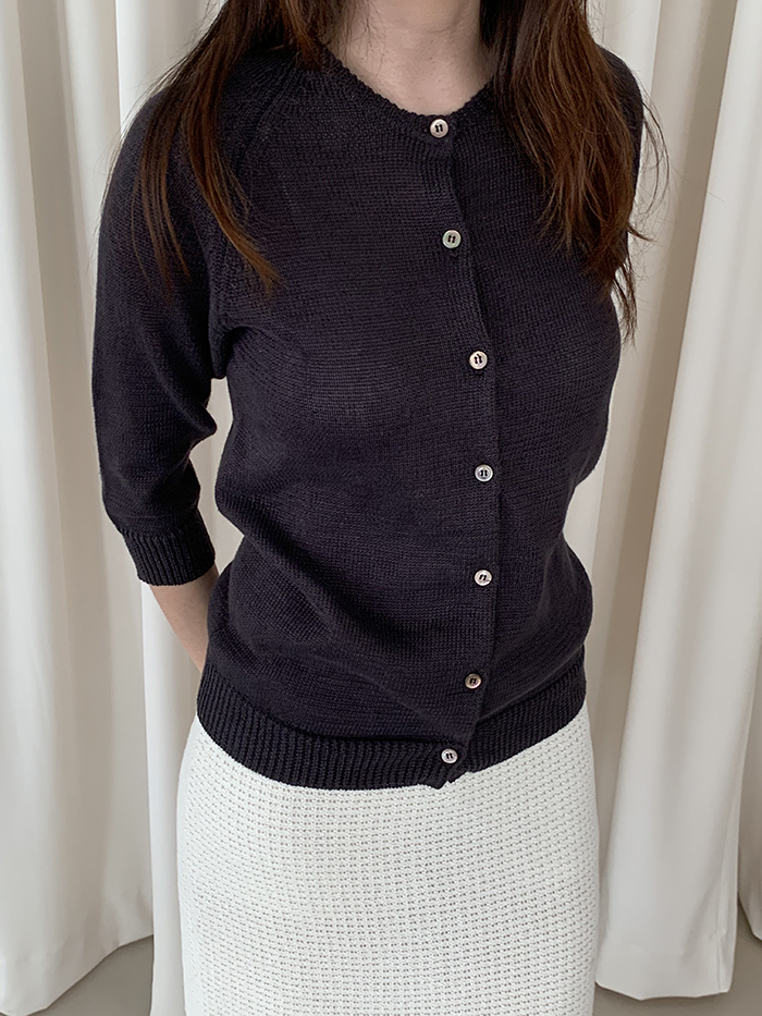 90's "Margaret Howell" wool pique Knit 판완 복제