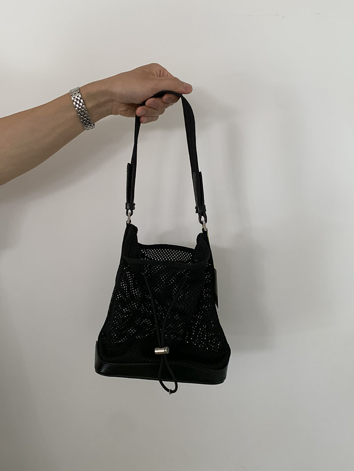 90-00's "PRADA" Net Leather Tote Bag