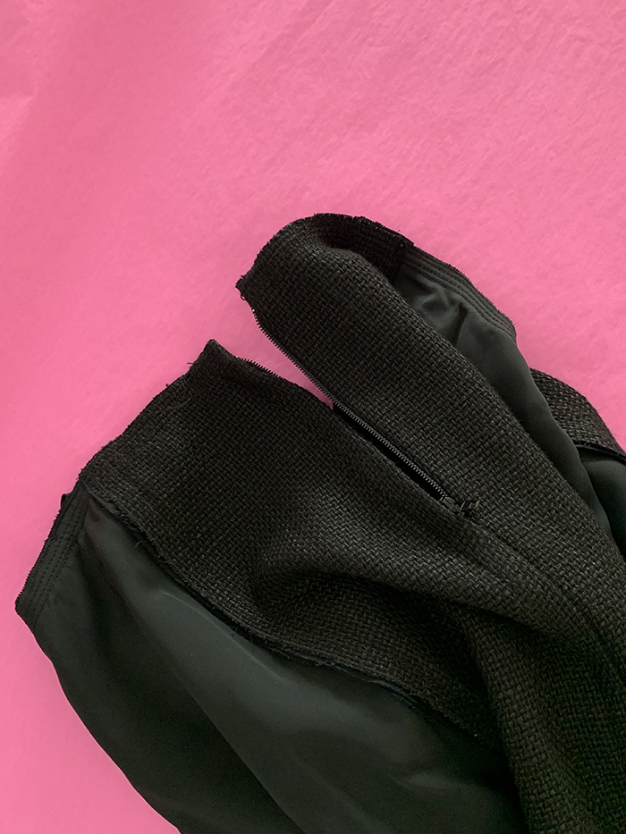 00's "Prada" cotton Button Skirt 복제