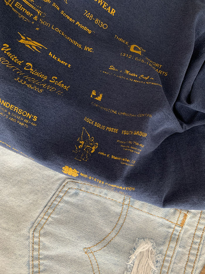 70's "TRI DELTA" USA T-shirt 복제