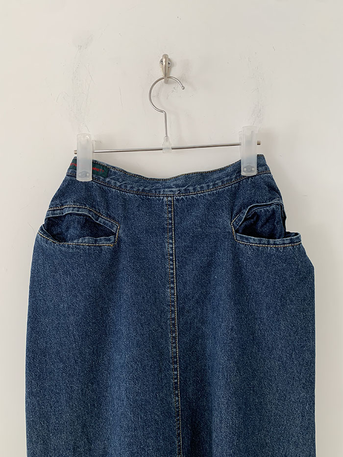 2016s "miumiu" Denim Stripe Skirt 복제