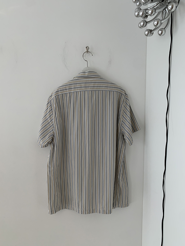 00's "PRADA" cotton pocket short Shirt