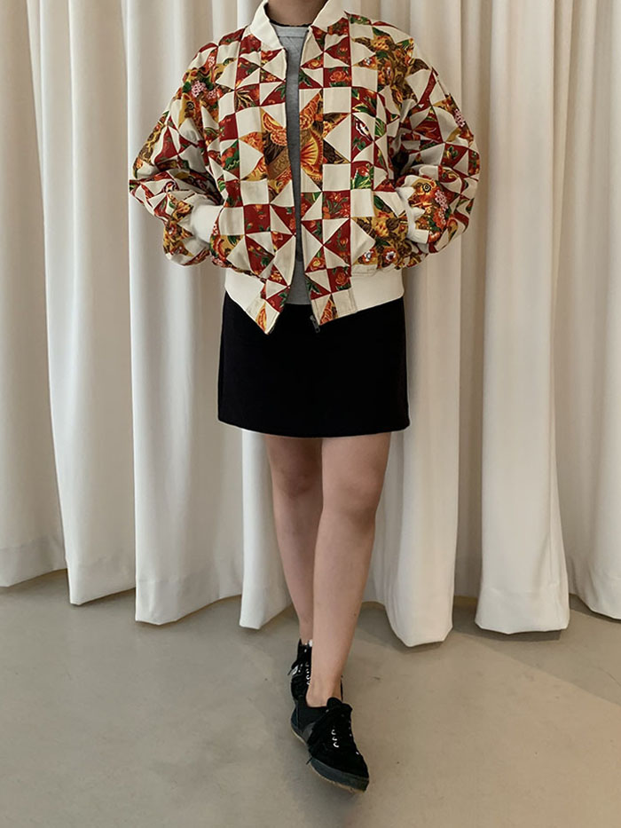 90's "KENZO" flower short blouson Jacket (rare design)