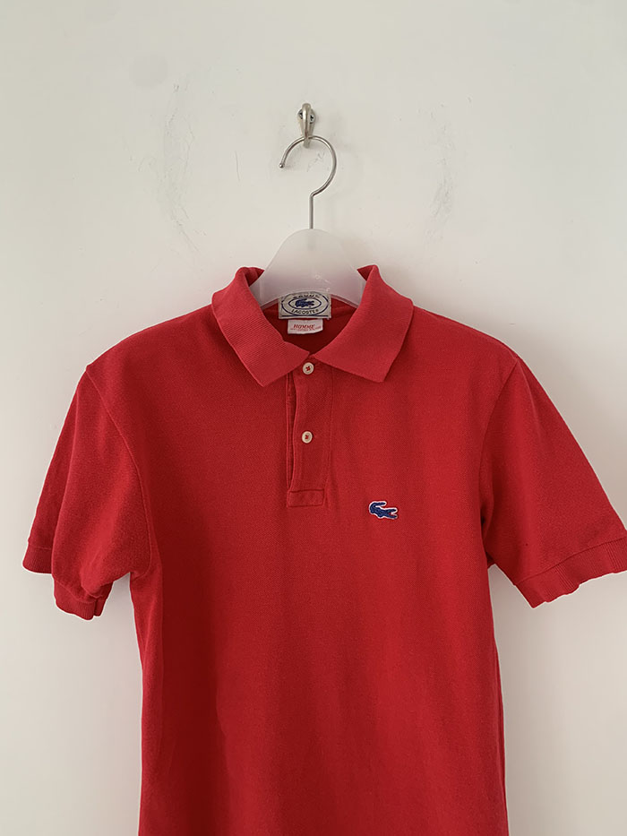 80's "Lacoste" USA Cotton Pique Shirt 복제
