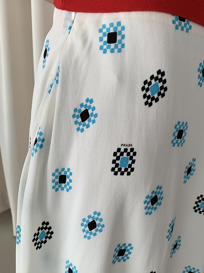 00's "Prada" pleated Skirt