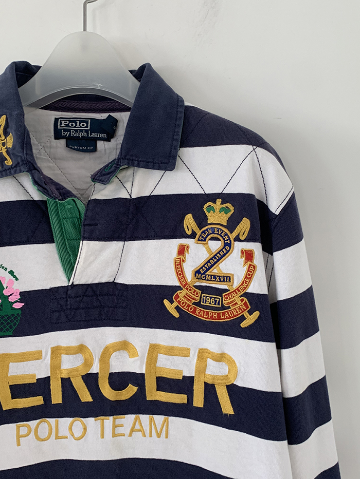 Vintage "Melbourne Flower Gaarden Show" by Polo Ralph Lauren Rugby" Pique Shirt 복제 복제