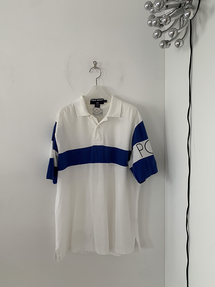 90's "Polo Sport Ralph Lauren" cotton Pique Knit (Rare Design) 복제