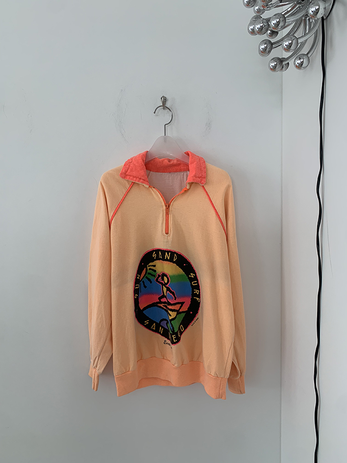 90's "Chaps by Ralph Lauren" half zip up Sweatshirt 복제