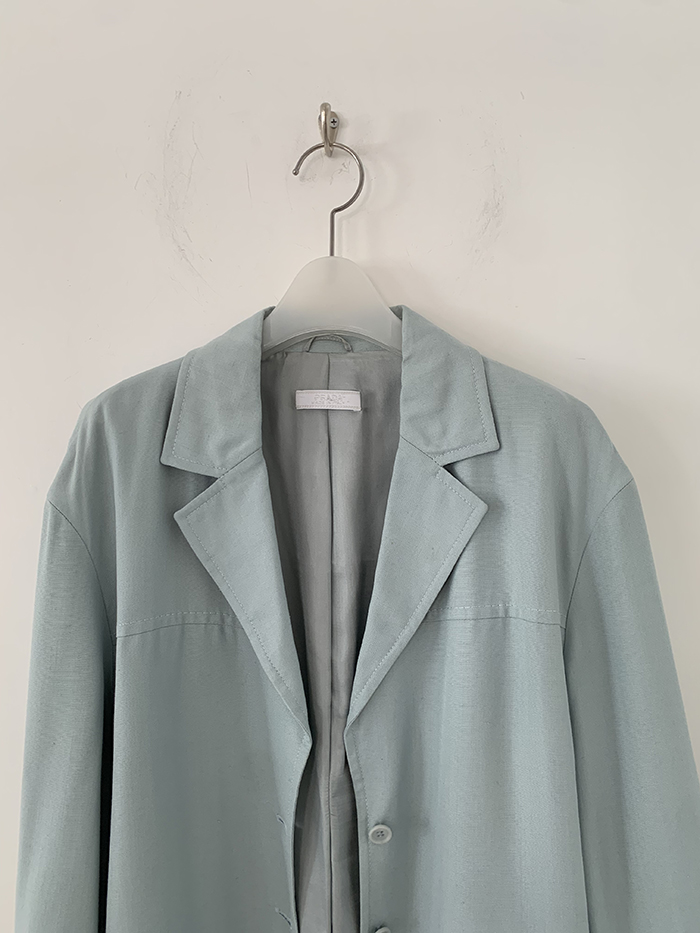 00's "PRADA" blue short Jacket