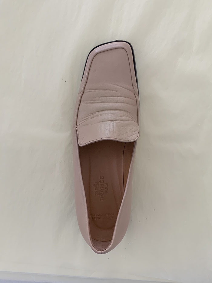 00s "Hermes" Logo Leather Shoes 복제 복제