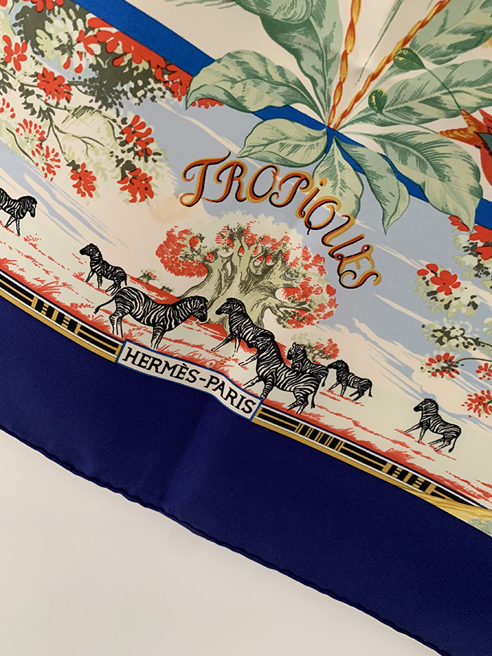 80's "Hermes Pourvu qu'on ait l'ivresse" Silk Scarf 복제