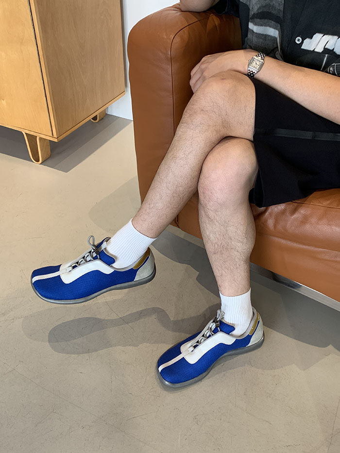 90s-00s "Prada" Archive Sport Leather Shoes (Rare color)