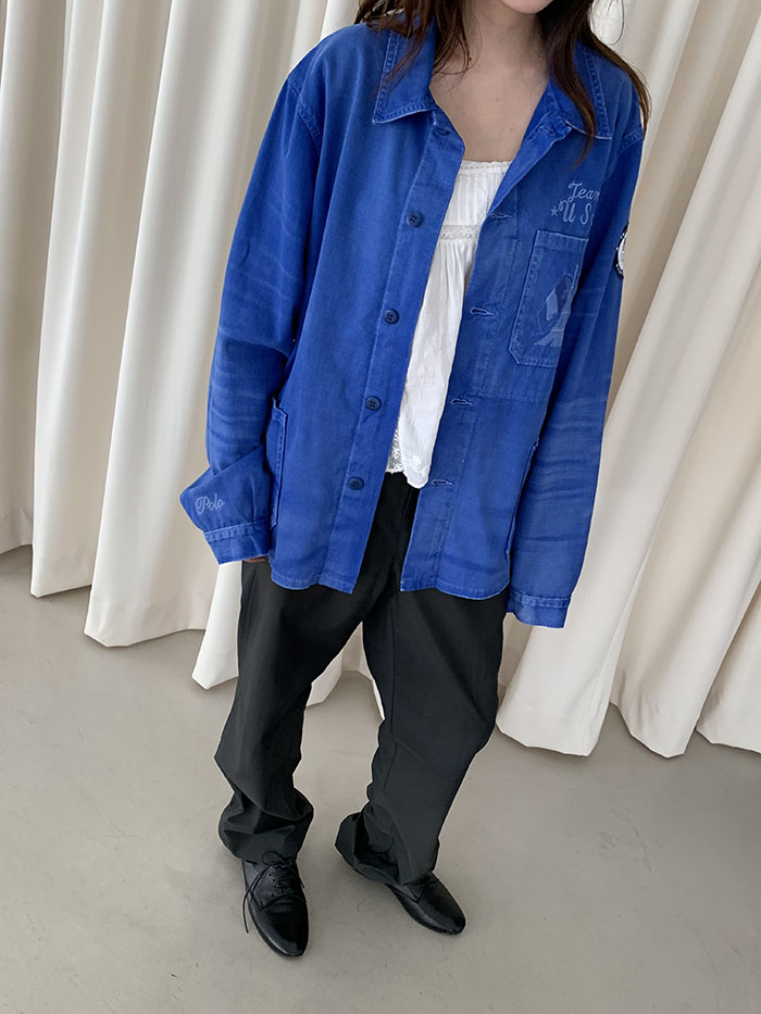 00's "Polo Ralph Lauren" cotton x linen Military Coat 복제
