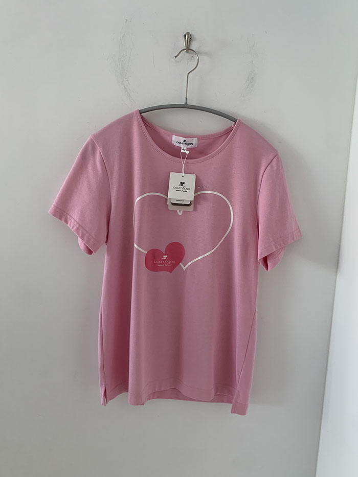 90's Courreges cotton T-shirt 복제