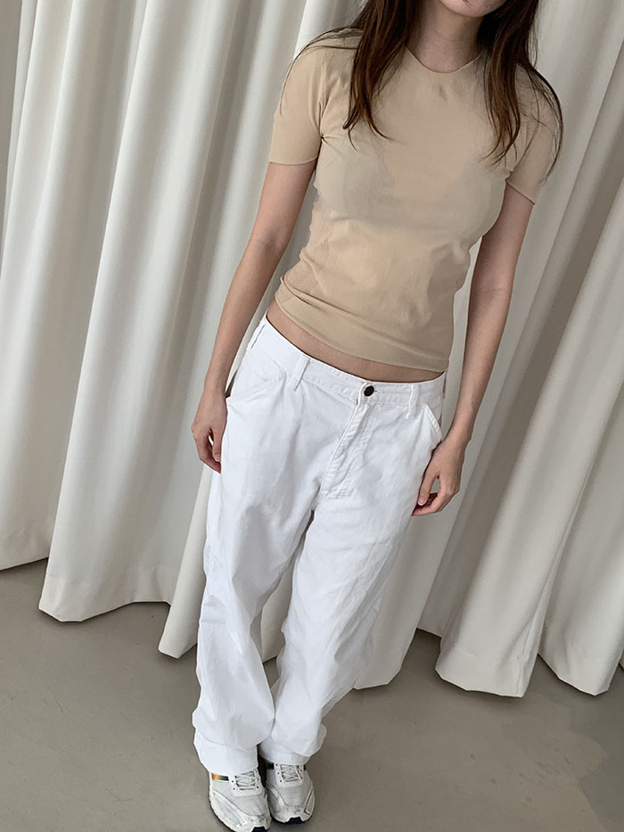 00's "PRADA" short half neck Knit Top 복제