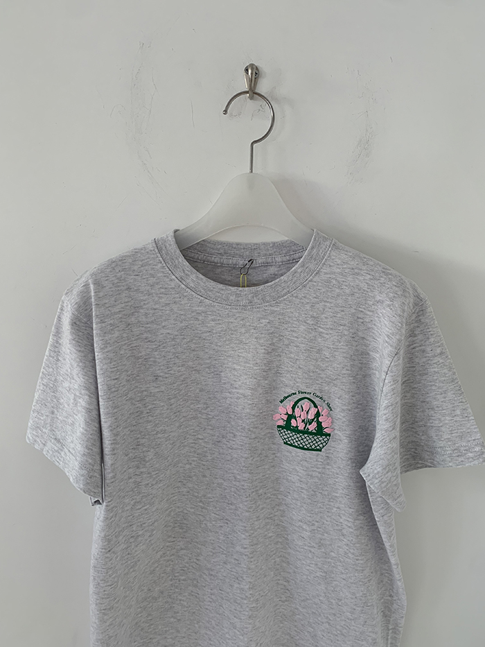 (new product) "Melbourne Flower Garden Show" T-shirt (Ash Gray)