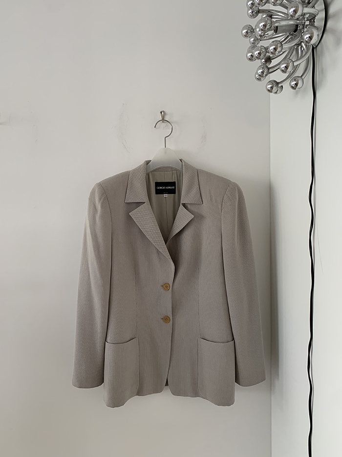 90's "Giorgio Armani" Three buttons wool Jacket 복제