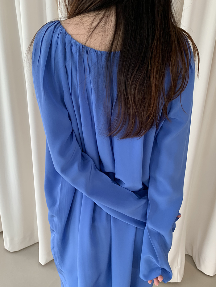 00's "JIL SANDER" silk wrinkle Dress