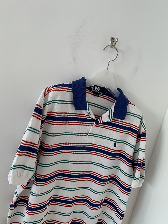 90's "Polo Ralph Lauren USA" Pique Shirt 복제 복제 복제