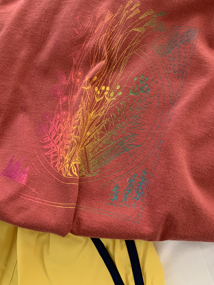 900's "Flower" USA cotton T-shirt