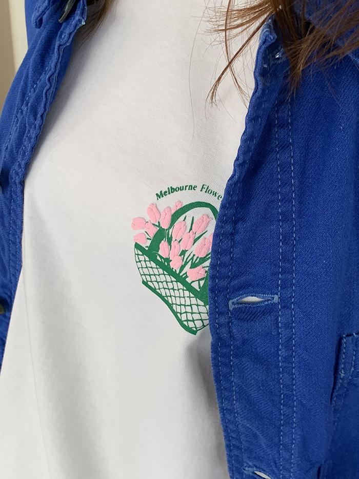(new product) "Melbourne Flower Garden Show" T-shirt (White)