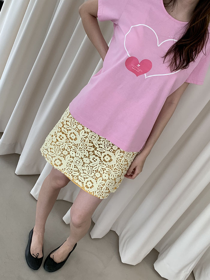 90's Courreges cotton T-shirt 복제