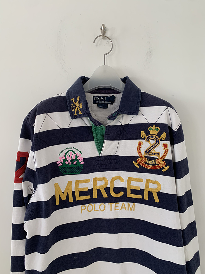 Vintage "Melbourne Flower Gaarden Show" by Polo Ralph Lauren Rugby" Pique Shirt 복제 복제