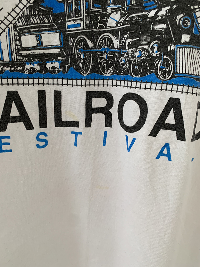 90's "RAIL ROAD" USA T-shirt