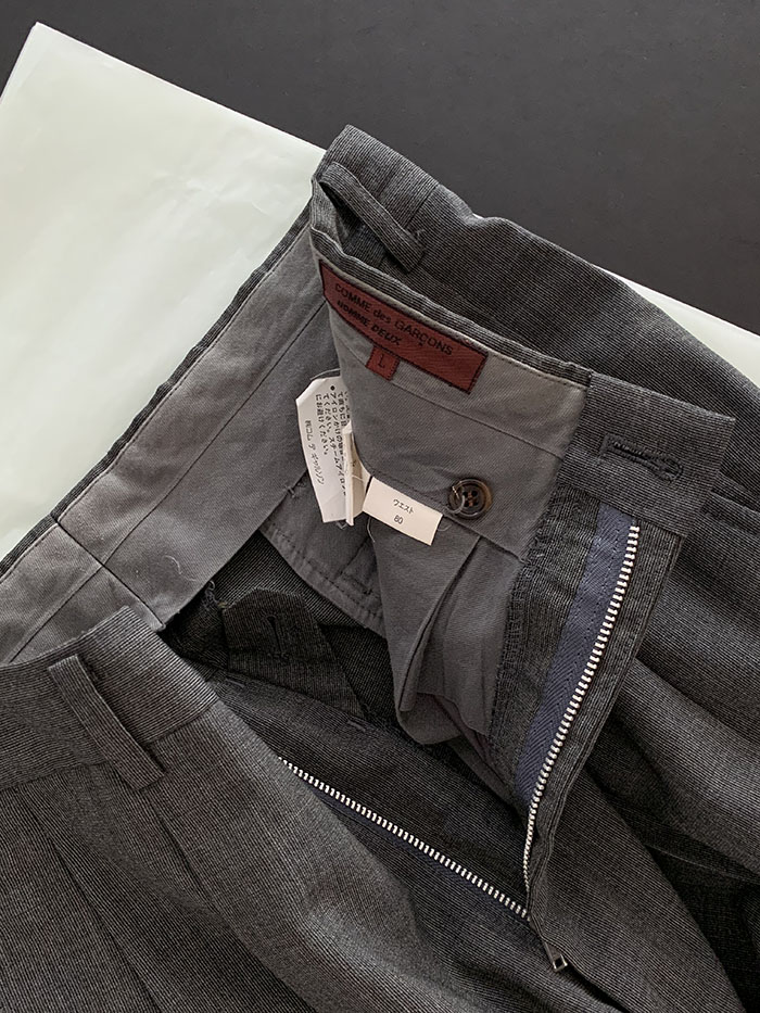 90's "Comme des Garcons Homme Plus" Banding wide turn-up Pants (season 1991) 복제