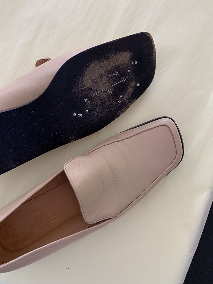 00s "Hermes" Logo Leather Shoes 복제 복제