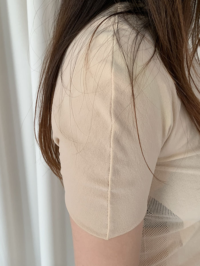00's "PRADA" short half neck Knit Top 복제