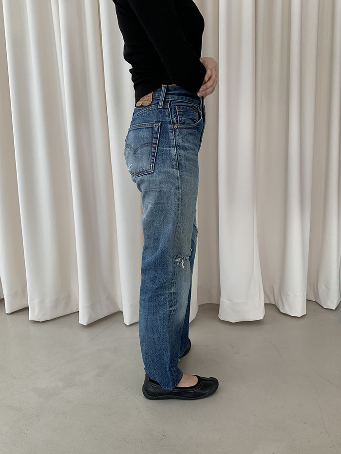90's Levi's 502 - size 27-28 (Big E Selvage Red line) 복제