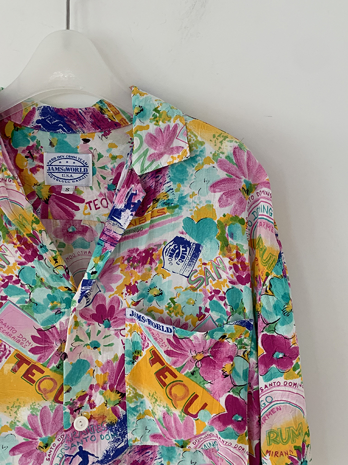 80's "Jams World" Hawaiian Shirts 복제
