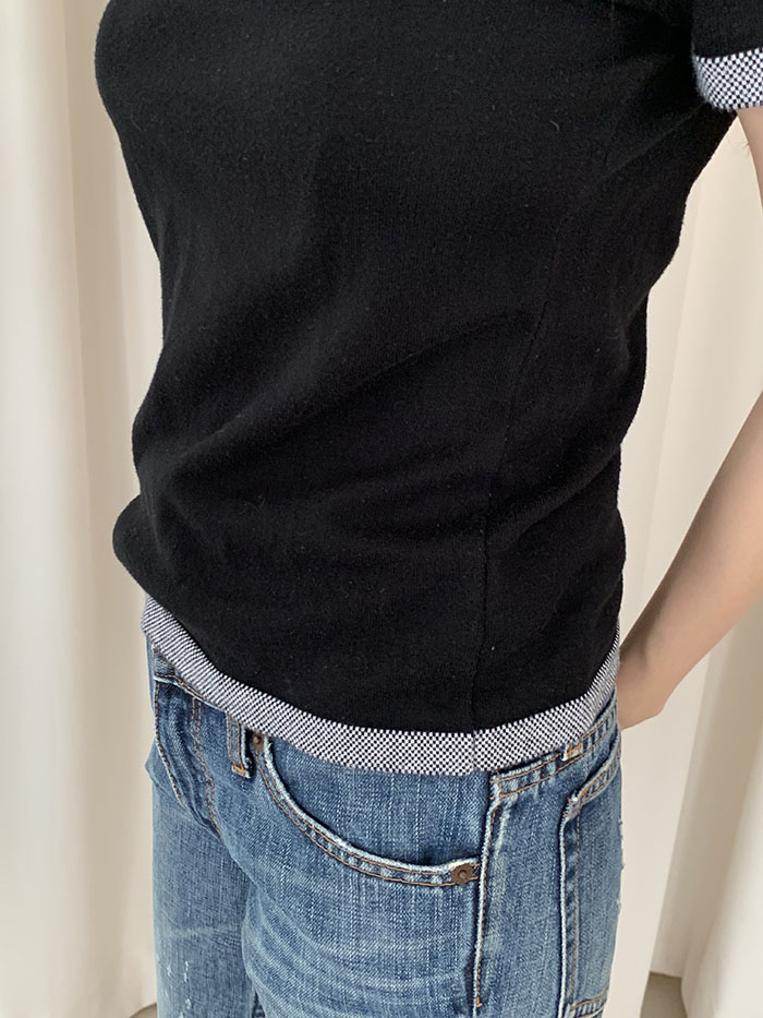 90-00's "Agnes B" Cotton sleeveless Vest 복제