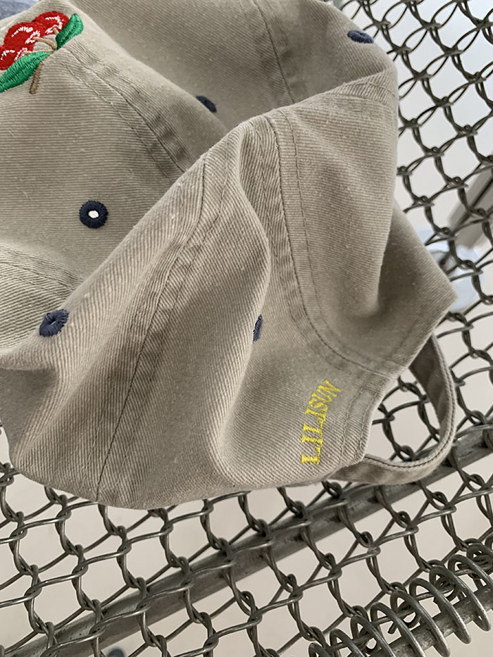 (new product) "Cherry Country Club" Cap sand/blue (two-tone)