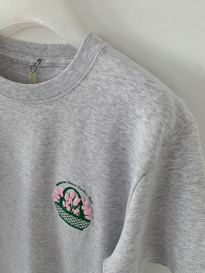 (new product) "Melbourne Flower Garden Show" T-shirt (Ash Gray)