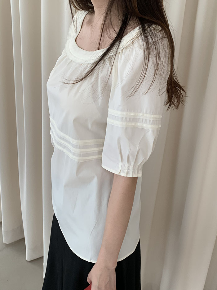 00's "miumiu" viscose rayon back button Blouse 복제