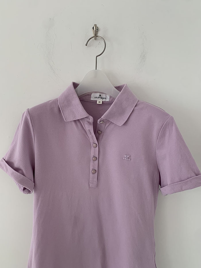 90's "Courreges" cotton Pique Knit 복제