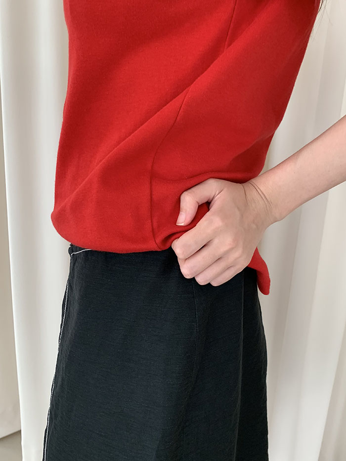 80's "Valentino" Leather Skirt 복제 복제