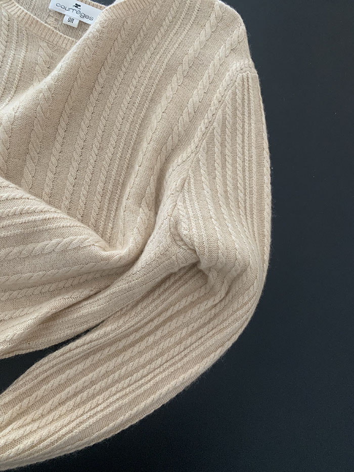 90's "Courreges" wool x nylon Knit 복제
