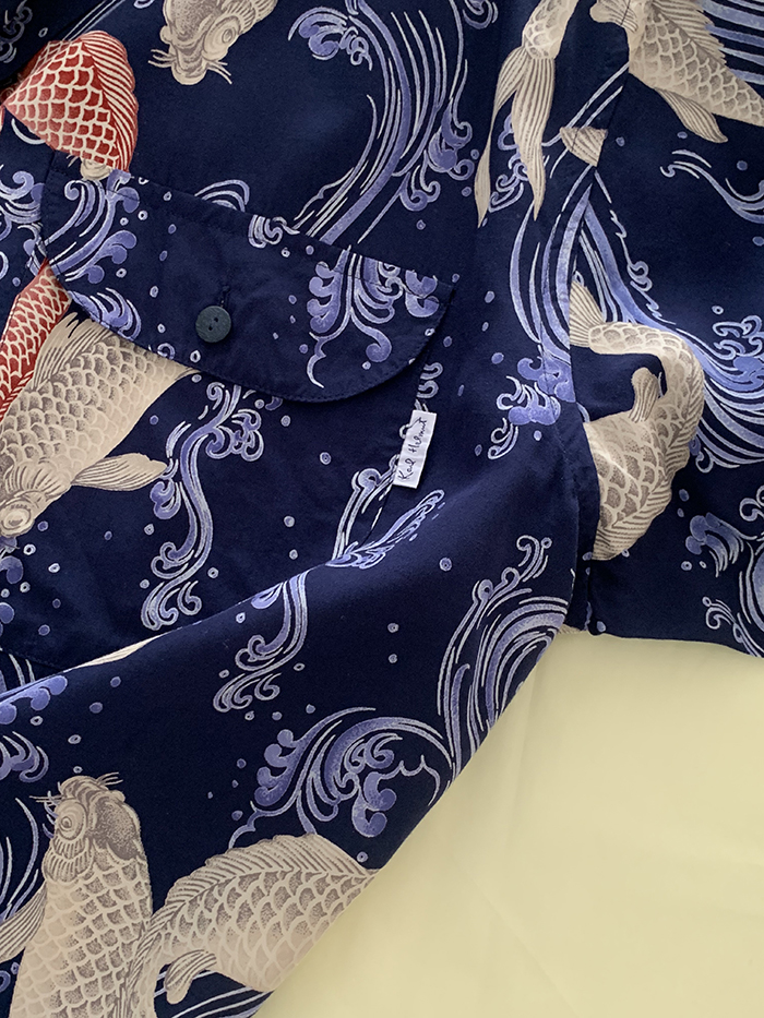90's "KARL HELMUT" polyester summer Shirt / 착샷만