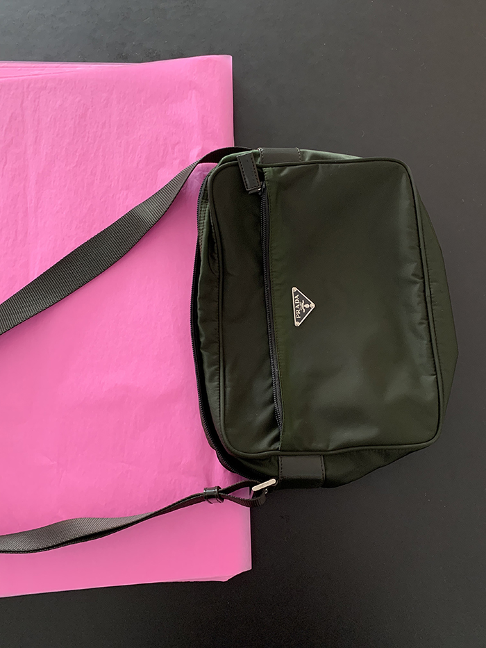 00's "PRADA" polyester Cross Bag