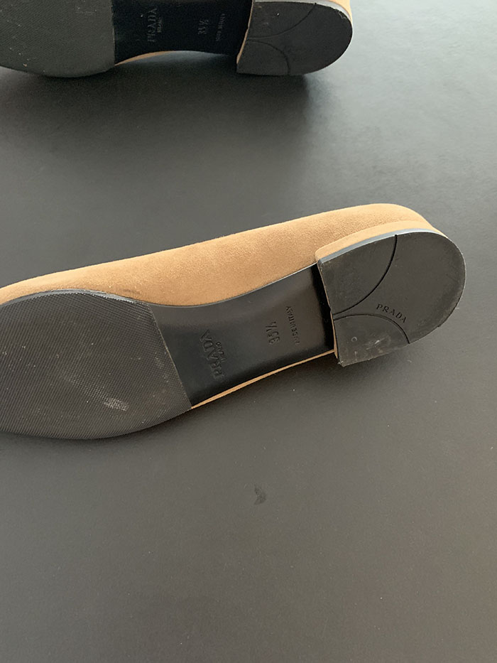 (Deadstock) 00's "PRADA" stiletto flat shoes