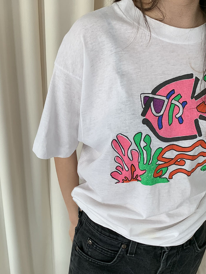 90's "Fish" 50/50 USA T-shirt