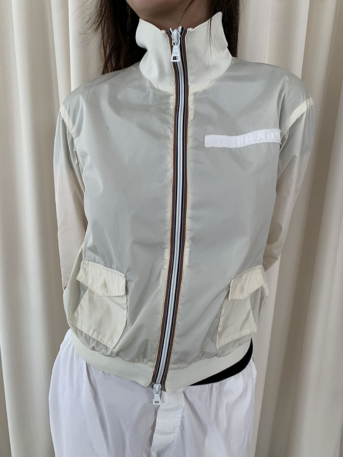 's "PRADA" nylon zip up Jacket