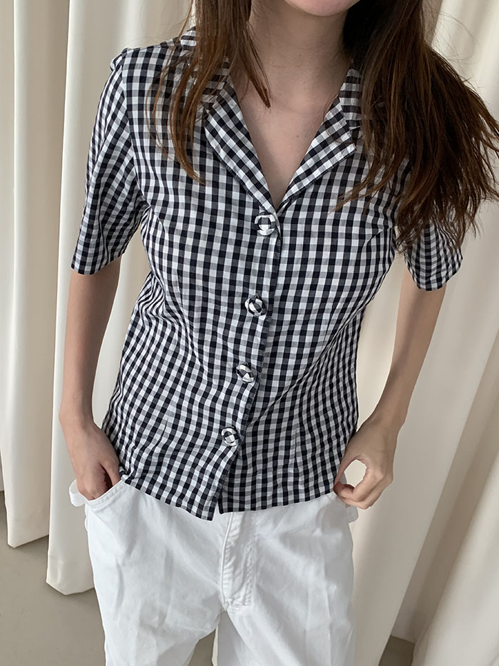 00's "Agnes B" Check Shirt