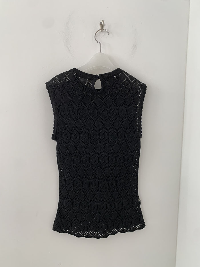 80's "Oliver by Valentino" Cotton Crochet Vest 복제