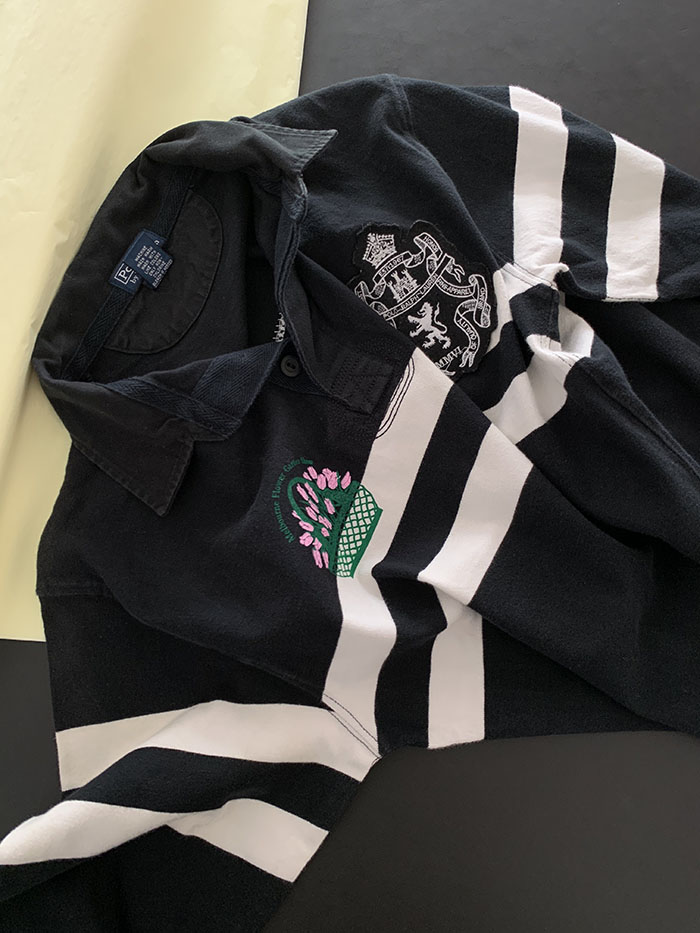 Vintage "Melbourne Flower Gaarden Show" by Polo Ralph Lauren Rugby" Pique Shirt 복제 복제